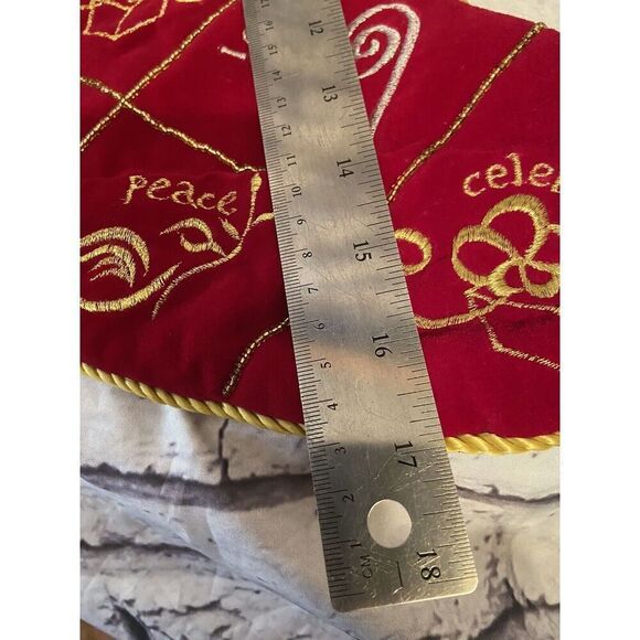 Christmas Stocking, Needle Point Christmas Stocking 16” By 8” - Picture 6 of 7